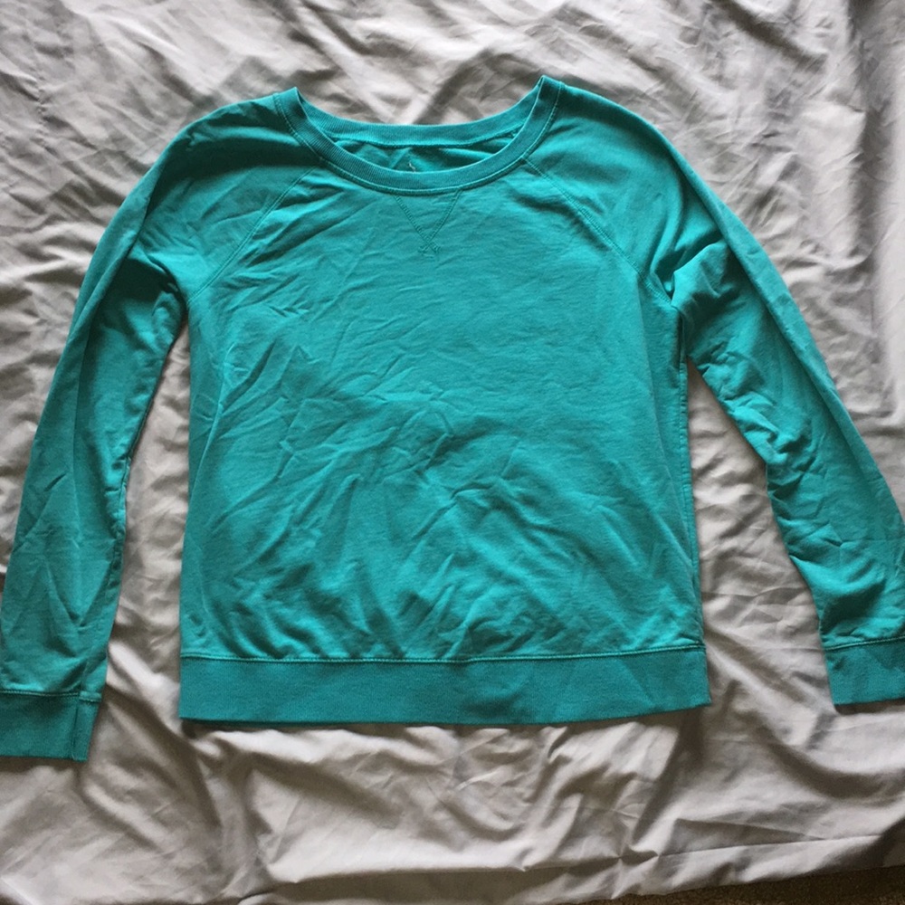 Teal blue sweatshirt